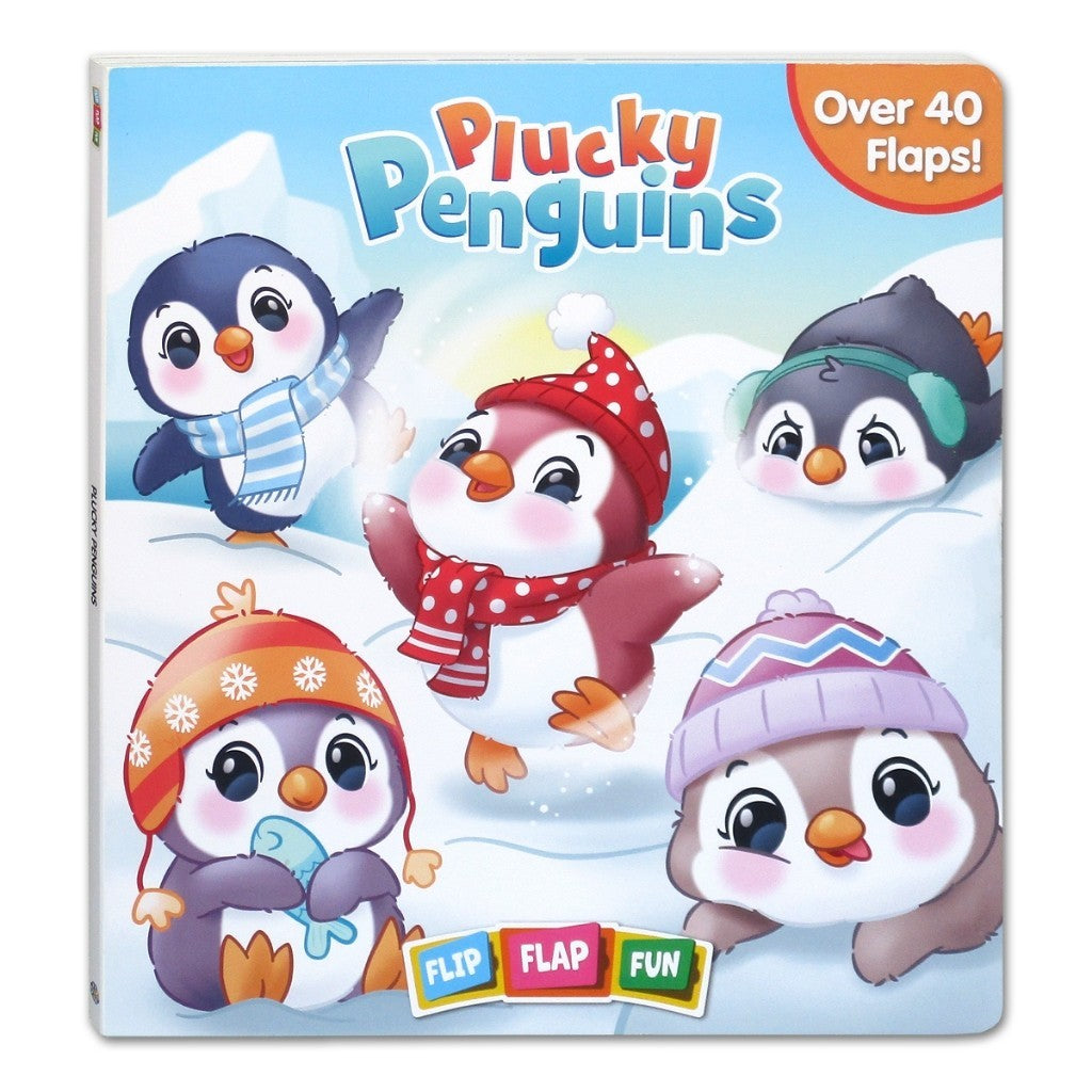 Piucky Penguins/Jurassic Juniors/Unicorns & Friends Flip Flap Fun Board Book Over 40 Flaps! [Phidal]