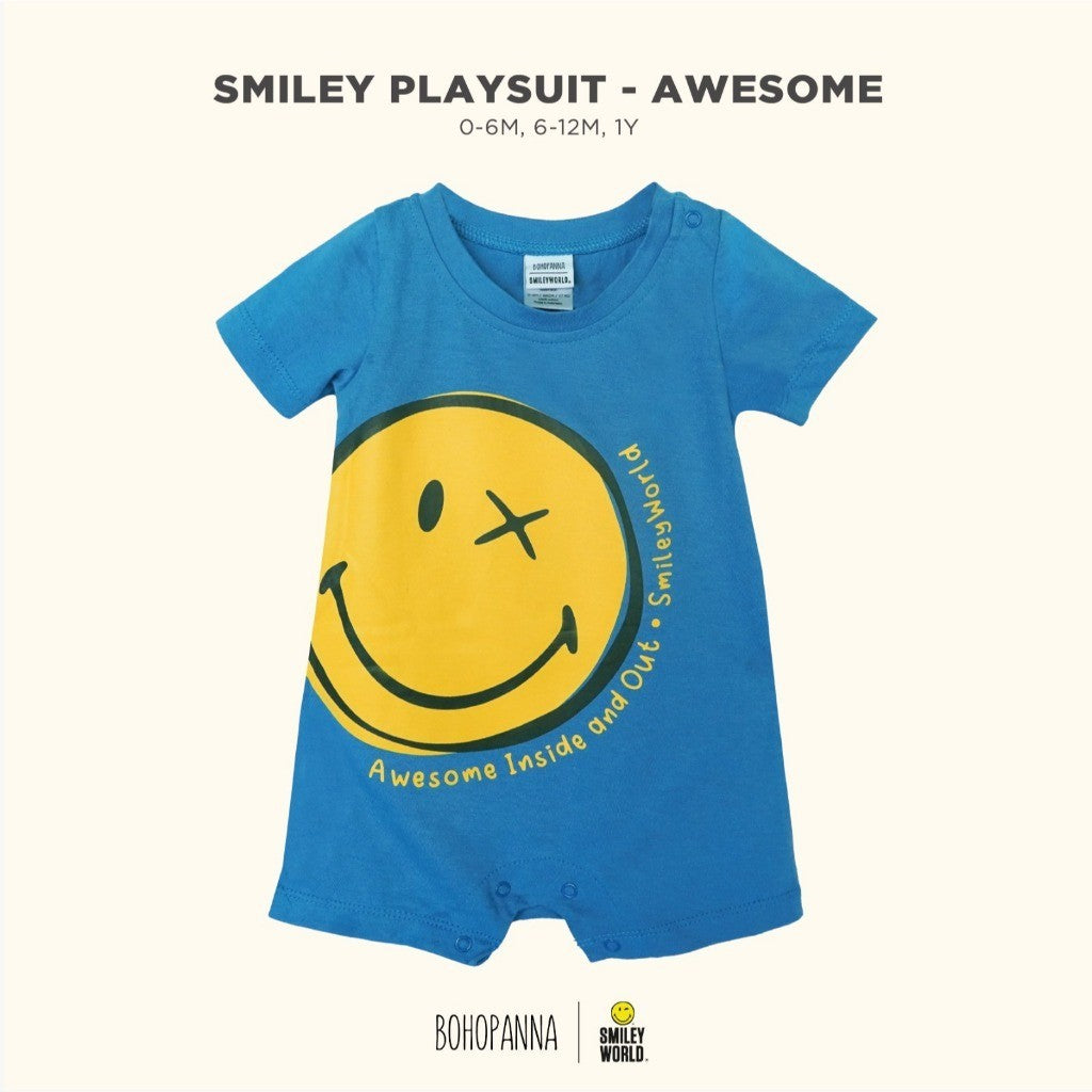 BOHOPANNA - BOHOPANNA X SMILEY - PLAYSUIT - Jumper Bayi Laki-Laki