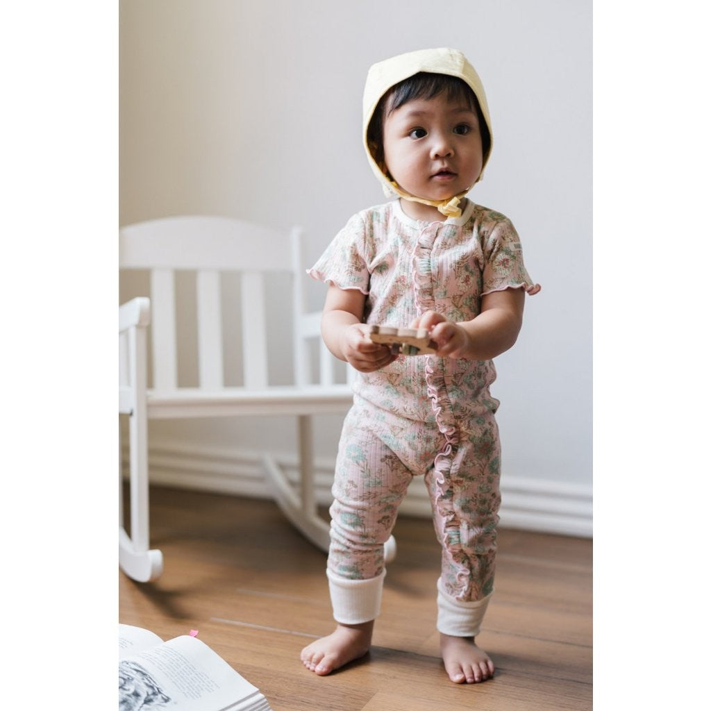 BOHOPANNA - SHORT SLEEPSUIT ZIPPER RUFFLE - Jumper Bayi