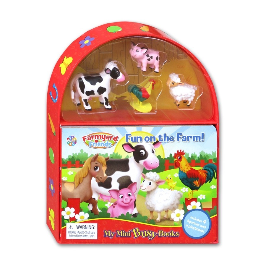 My Mini Busy Book includes 4 Figurines, a Playboard and a Board Book! [Phidal]