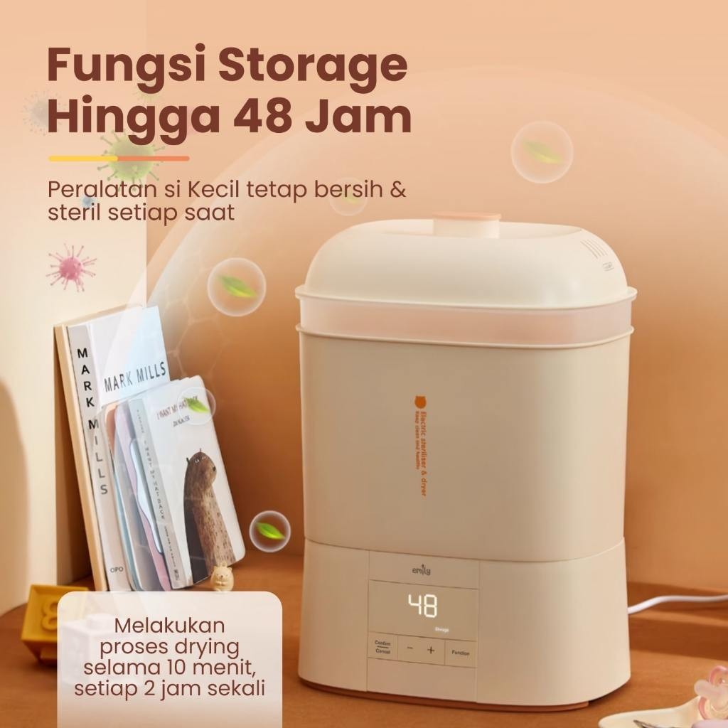 EMILY - Steam Sterillizer & Dryer Uap / Sterillizer Botol Bayi EST-19302