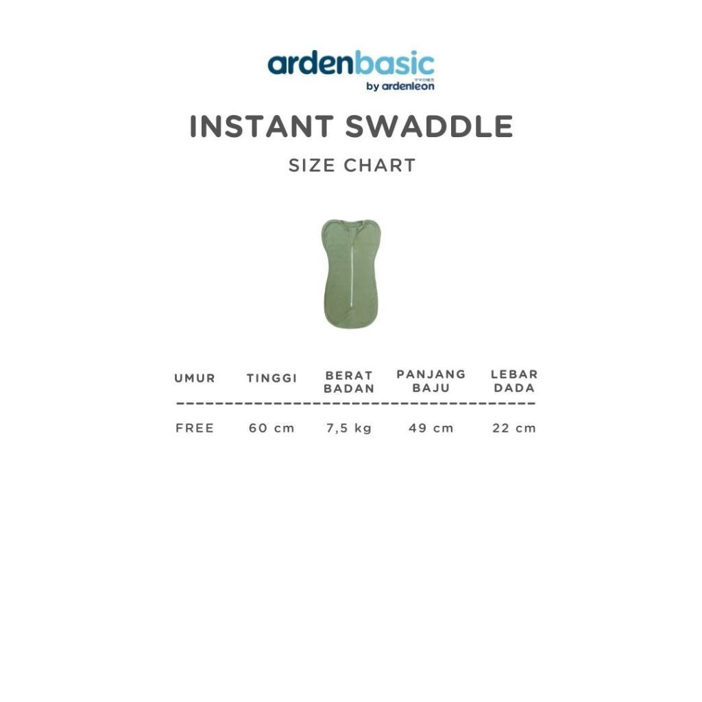 ARDENLEON ArdenBasic Printed Instant Swaddle Bedong Bayi