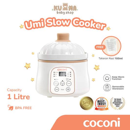 COCONI Umi Slow Cooker 1L | Slow Cooker Alat Masak Makanan Bayi Digital Alat Masak MPASI Makanan Bayi