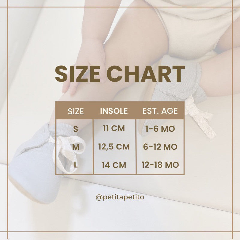 Petita Petito Crinkled Bear Baby Shoes Sepatu Bayi Prewalker Anti-slip