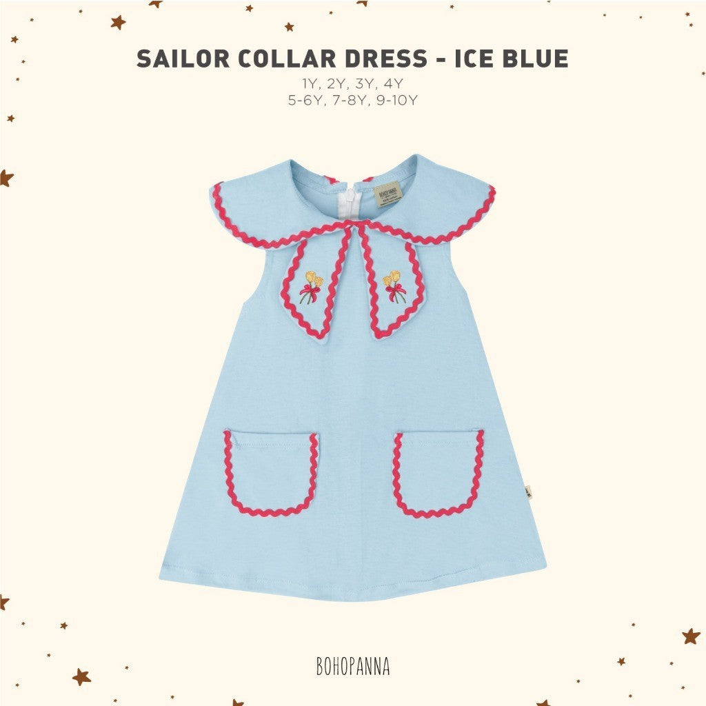 BOHOPANNA - SAILOR COLLAR DRESS - Dress Anak Perempuan