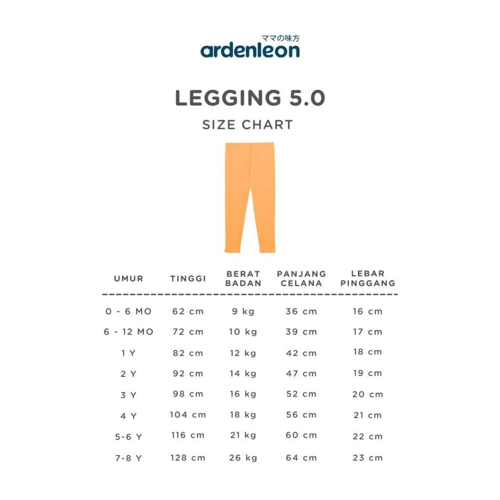 ARDENLEON Celana Panjang Anak Perempuan Legging Straight 4.0 5.0 0 bulan - 4 tahun