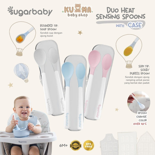 Sugarbaby Duo Heat Sensing Spoon BPA Free/Training Spoon/Peralatan Makan Bayi/Sendok Makan Bayi