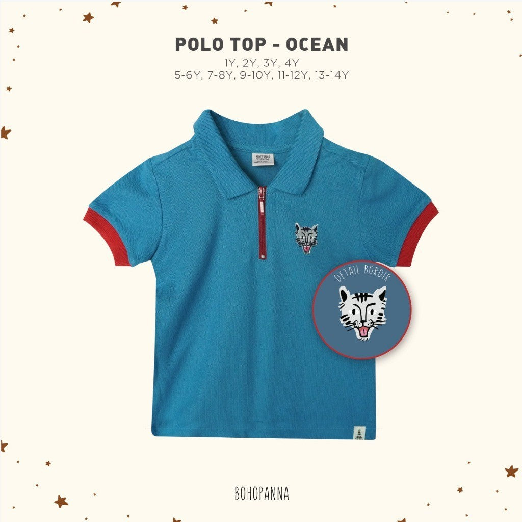 BOHOPANNA - POLO TOP - Atasan Anak Laki-Laki - Polo Boy - Kaos Polo