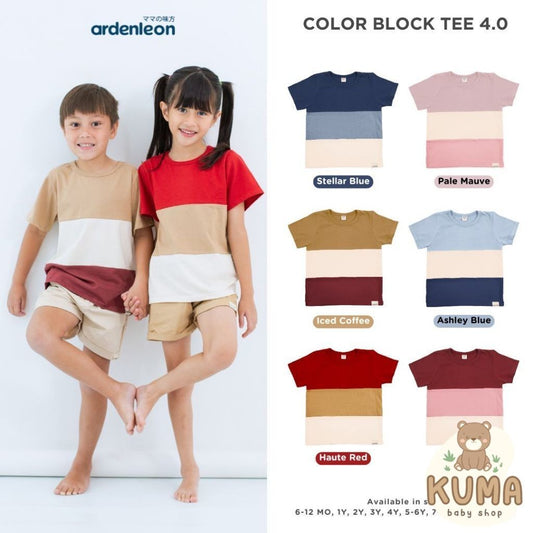 ARDENLEON Atasan Kaos Anak Color Block Tee 4.0 6 Bulan - 12 Tahun