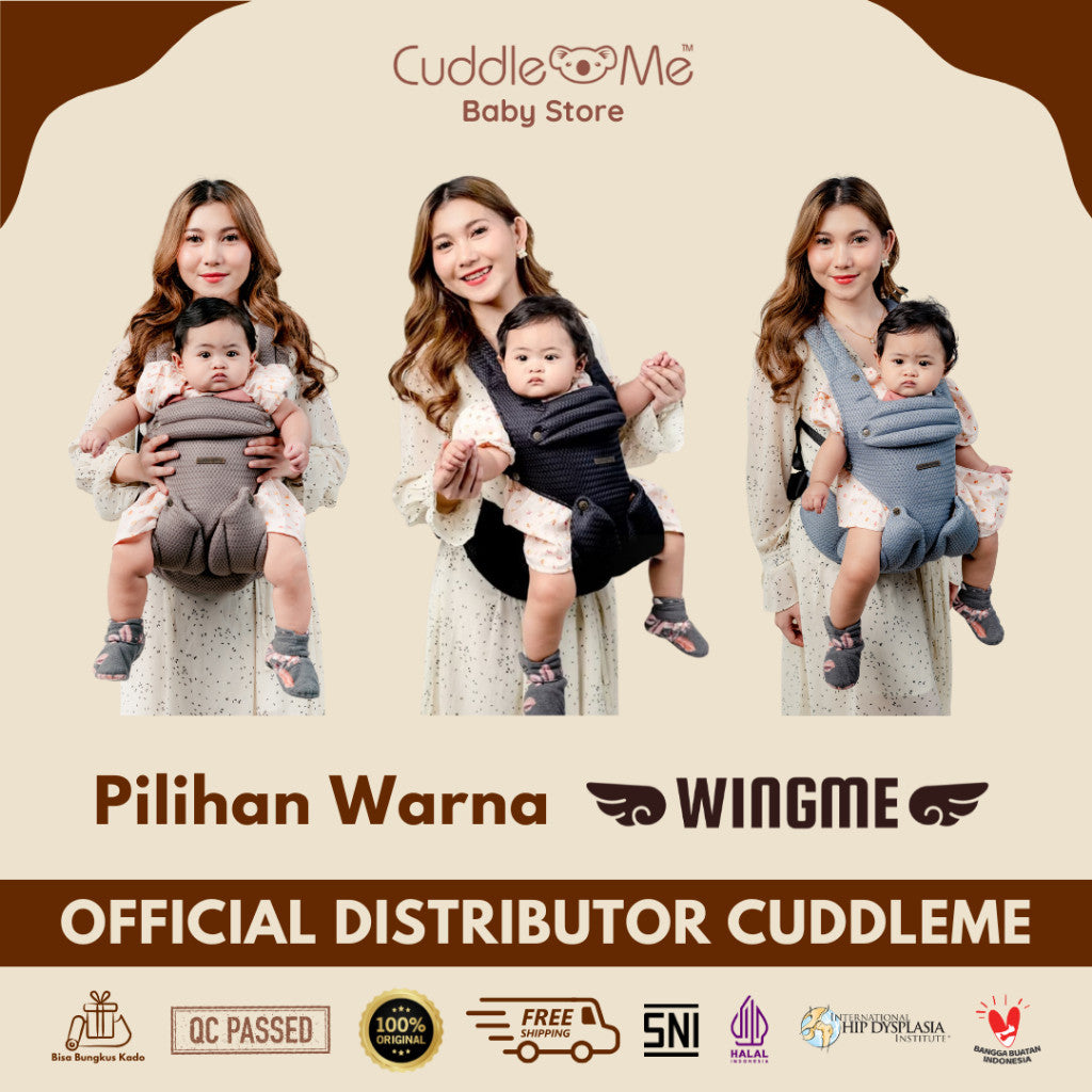 CuddleMe Wingme Carrier Premium Gendongan Depan Non Hipseat Newborn Baby Toddler SSC M Shape Adjustable 5 Posisi Bayi Balita Wing Me Cuddle Me VS Ultimo