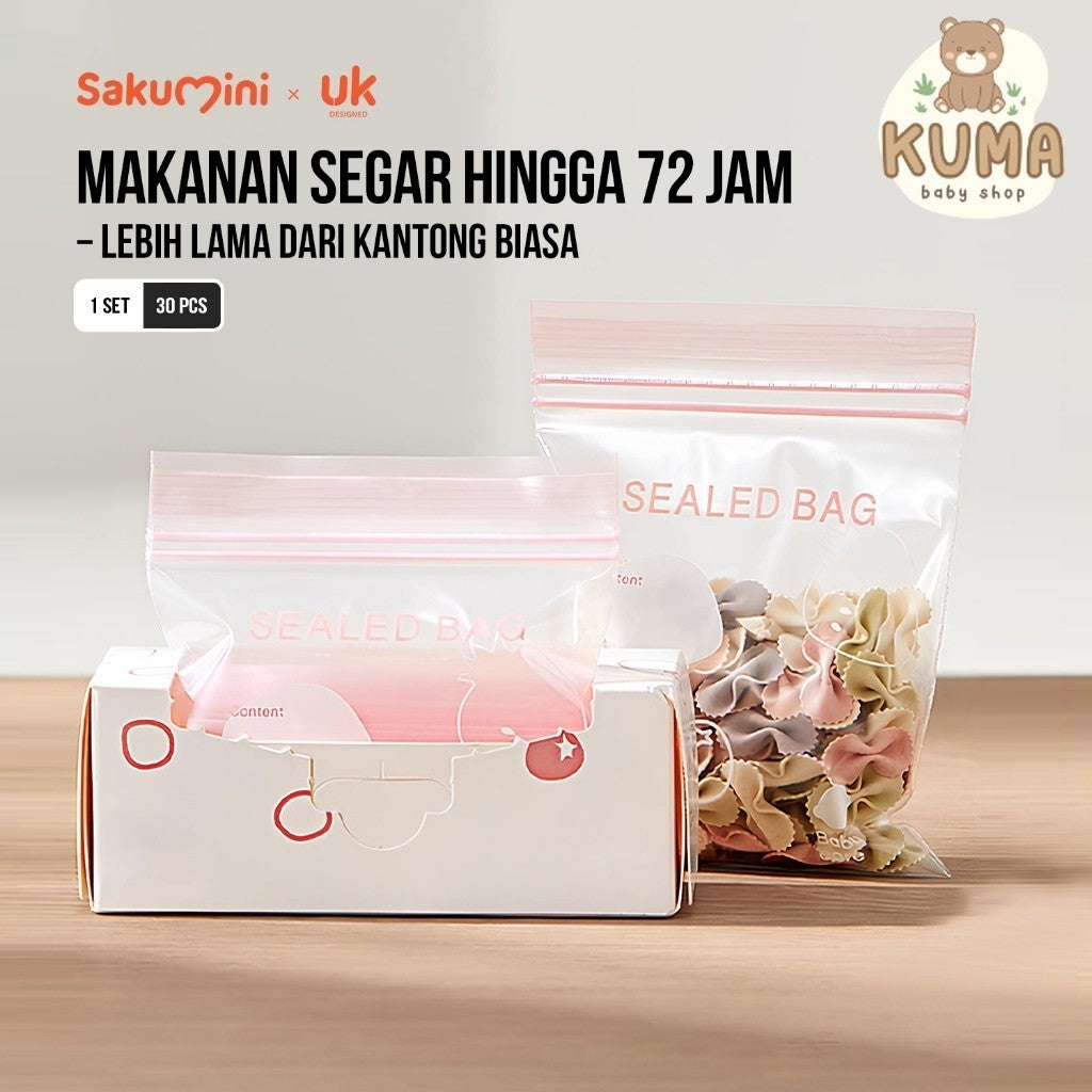 Sakumini Plastic Ziplock Bag Plastik Klip Zipper Kantong Penyimpanan Makanan