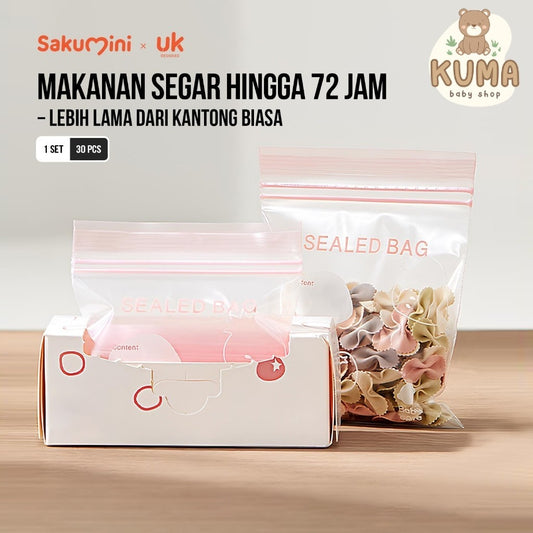Sakumini Plastic Ziplock Bag Plastik Klip Zipper Kantong Penyimpanan Makanan