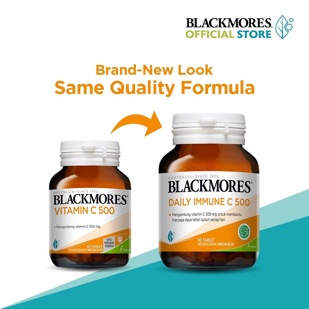 Blackmores Daily Immune C 500 (60) membantu menjaga daya tahan tubuh setiap hari