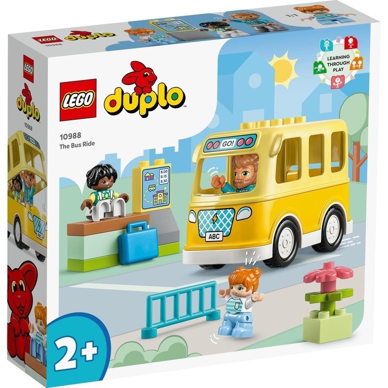 LEGO DUPLO Town 10988 The Bus Ride Building Toy Set (16 Pieces) Building Blocks for Kids (2 Tahun+)
