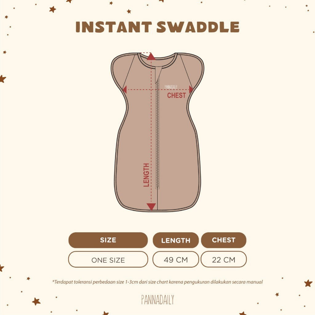 BOHOPANNA - PANNADAILY - INSTANT SWADDLE - Bedong Bayi - Swaddle Bayi