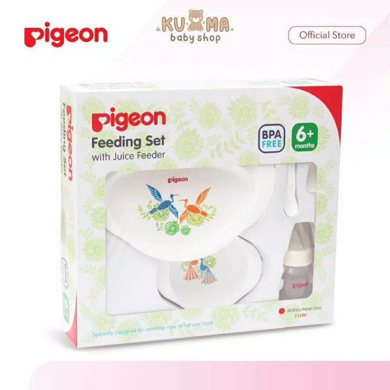 PIGEON Feeding Set With Juice Feeder - Batik