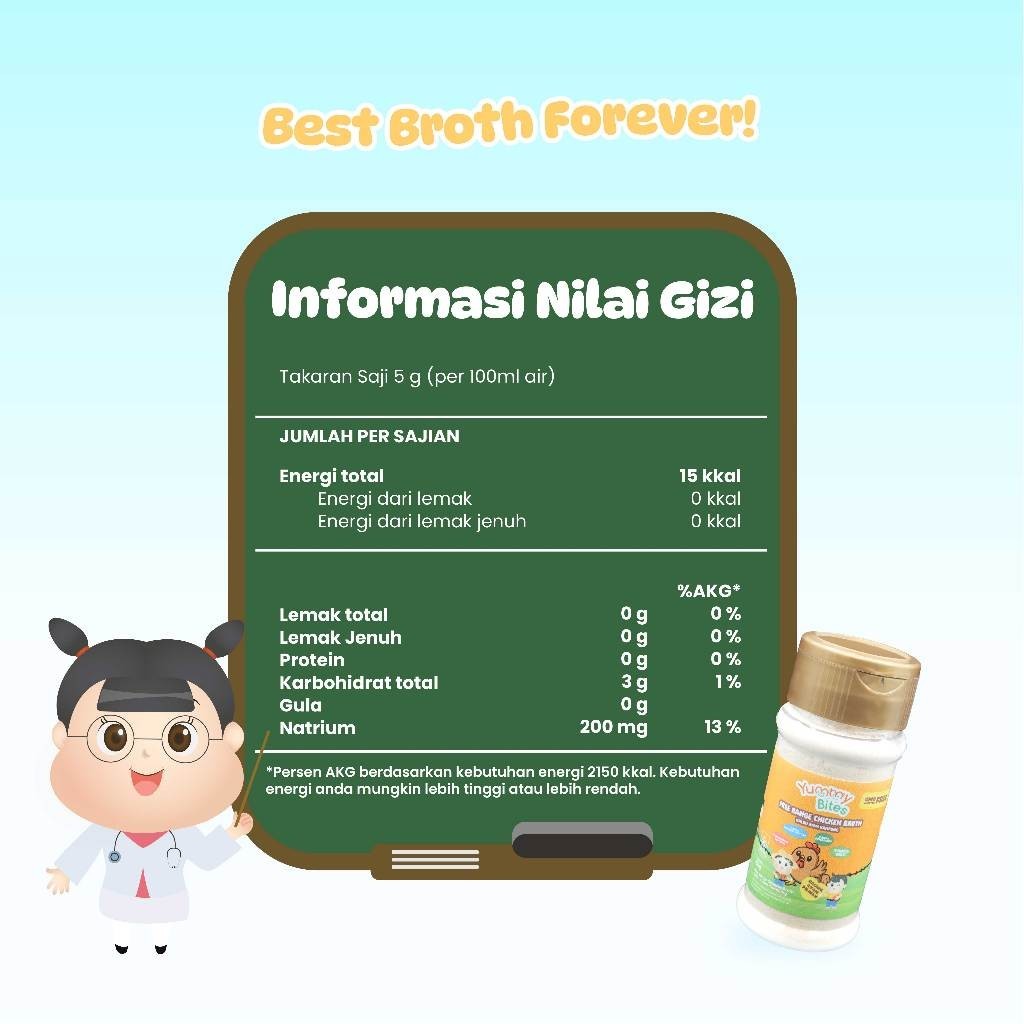 Yummy Bites Kaldu Bumbu MPASI Bayi 50gr / Beef / Chicken Broth for Baby
