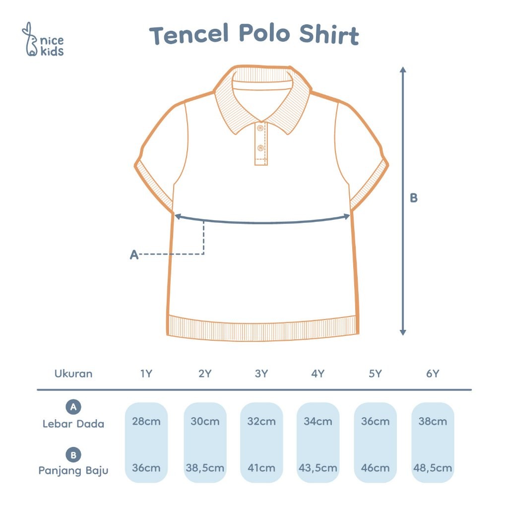 Nice Kids - Tencel Polo Shirt Kaos Atasan Anak Laki-laki Premium (1-6 Tahun)