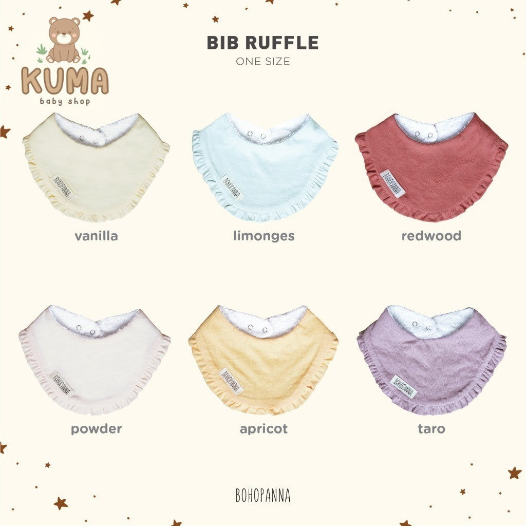 BOHOPANNA - BIB RUFFLE - Slabber Bayi Perempuan