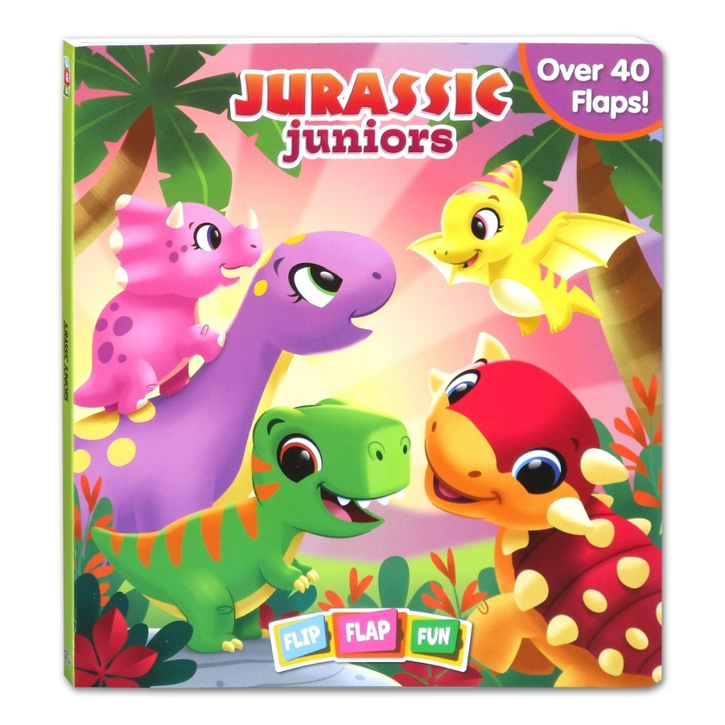 Piucky Penguins/Jurassic Juniors/Unicorns & Friends Flip Flap Fun Board Book Over 40 Flaps! [Phidal]