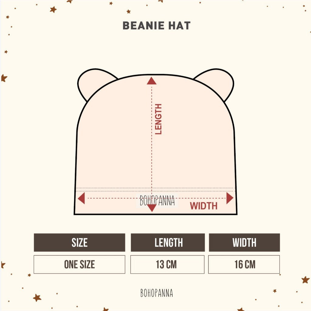 BOHOPANNA - BEANIE HAT - Topi Bayi BP2102
