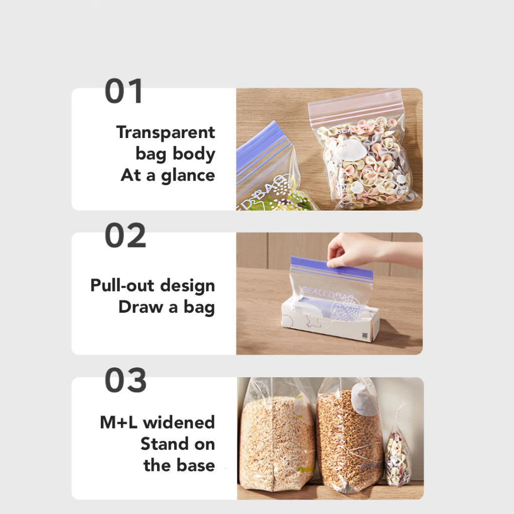 Sakumini Plastic Ziplock Bag Plastik Klip Zipper Kantong Penyimpanan Makanan