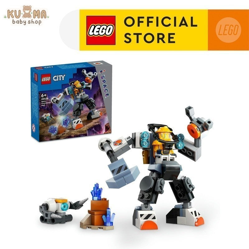 LEGO City 60428 Space Construction Mech Suit Toy (140 Pieces) Balok Mainan Anak (6 Tahun+)
