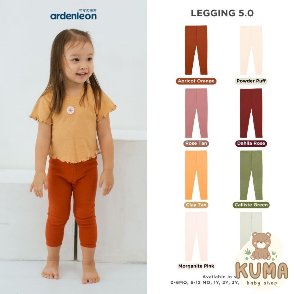 ARDENLEON Celana Panjang Anak Perempuan Legging Straight 4.0 5.0 0 bulan - 4 tahun
