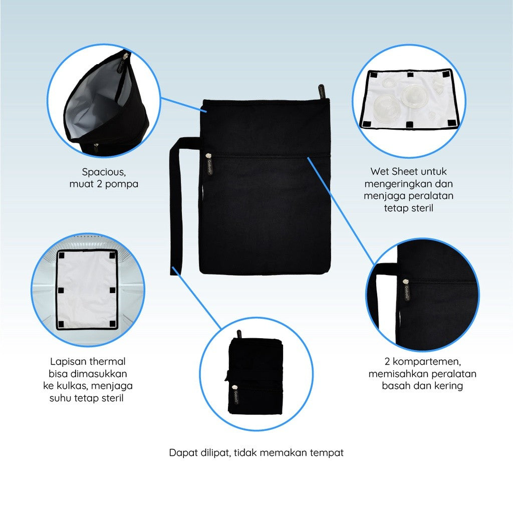 Gabag - Pombag - Bag Penyimpanan Sparepart Breastpump - Pompaasi - Handsfree Breastpump | Pompa Asi