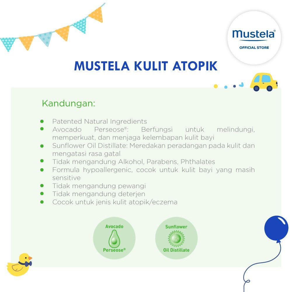 Mustela Stelatopia Emollient Balm 200 ml - Lotion Bayi Kulit Atopik
