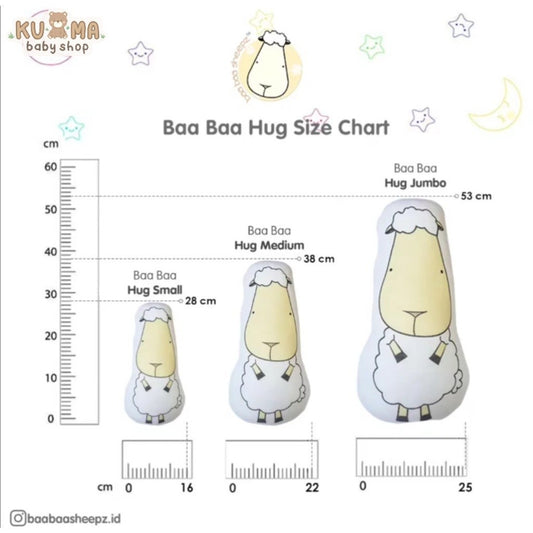 Baabaasheepz Baa Baa Sheepz Buddy Hug White / Bantal Boneka Anak Baabaasheepz