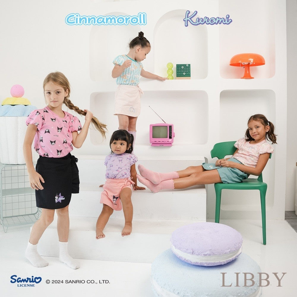 LIBBY Sanrio Megumi Skort Anak Perempuan Kuromi Cinnamoroll 9 Bulan - 4 Tahun (1 PCS) Rok Celana