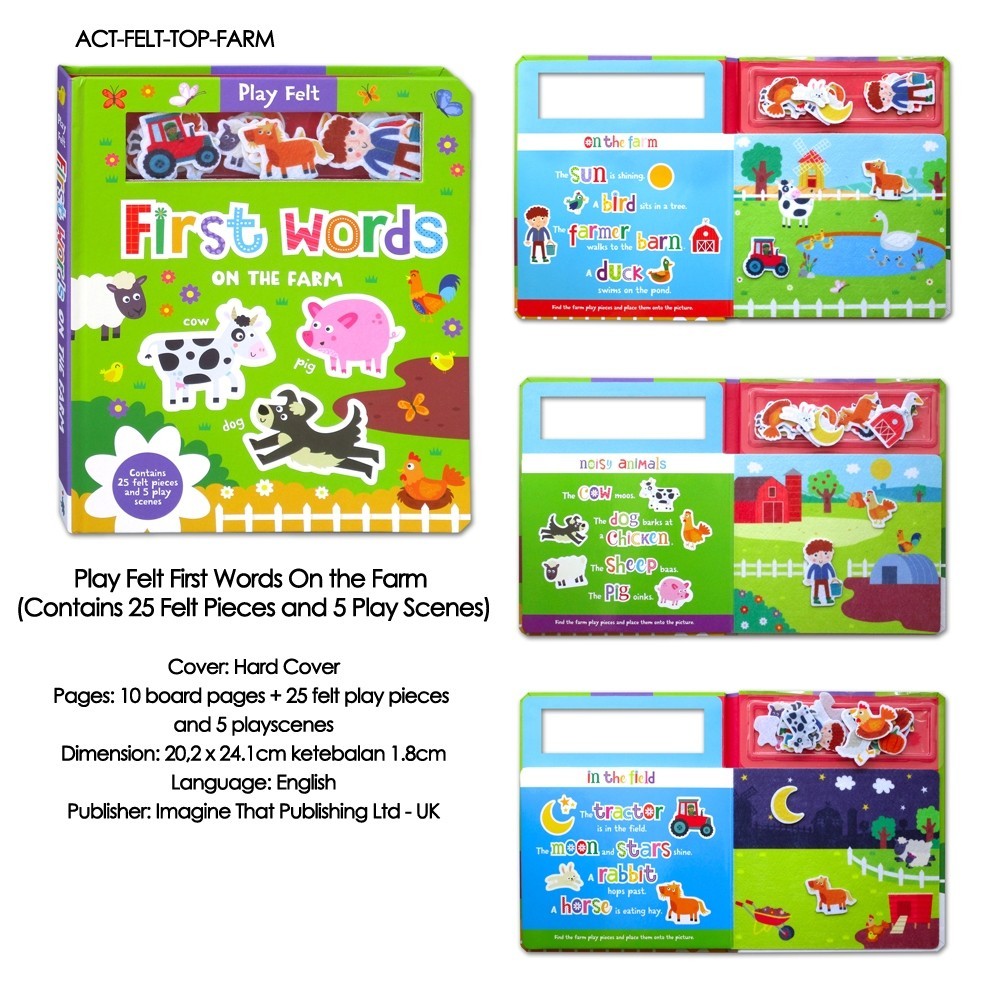 Play Felt First Words On the Farm/Colours Under the Sea  (Contains 25 Felt Pieces and 5 Play Scenes)