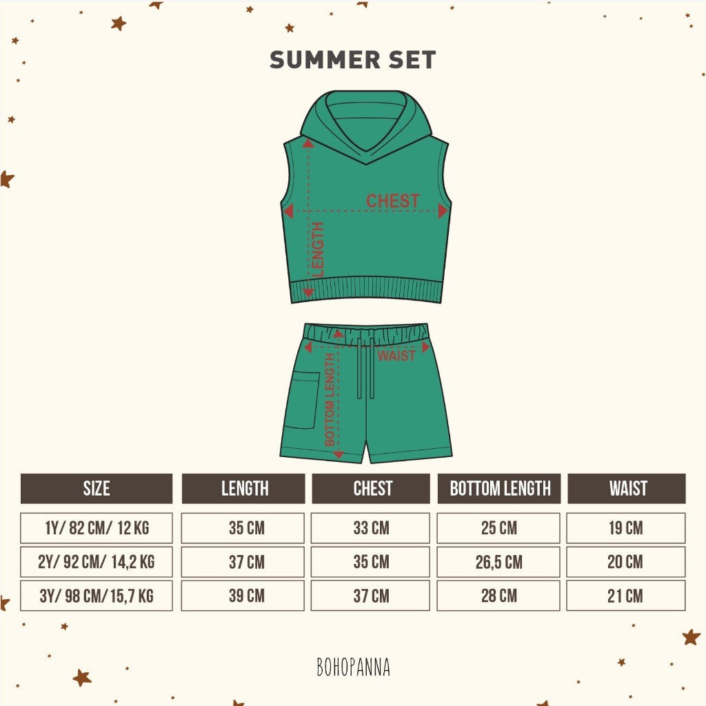 BOHOPANNA - SUMMER SET - Setelan Baju Anak Laki-Laki