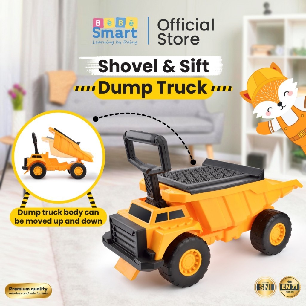 BEBE SMART BEBESMART Ride on Mobil Anak Bisa Dinaiki / Mainan Anak / Ride On Anak / Shovel & Sift Dump Truck