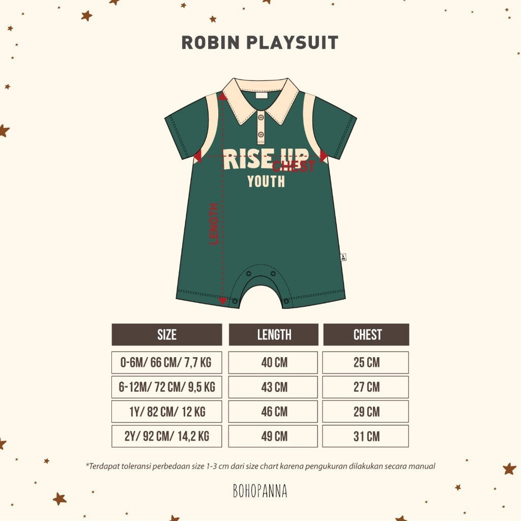 BOHOPANNA - ROBIN PLAYSUIT - Jumper Bayi