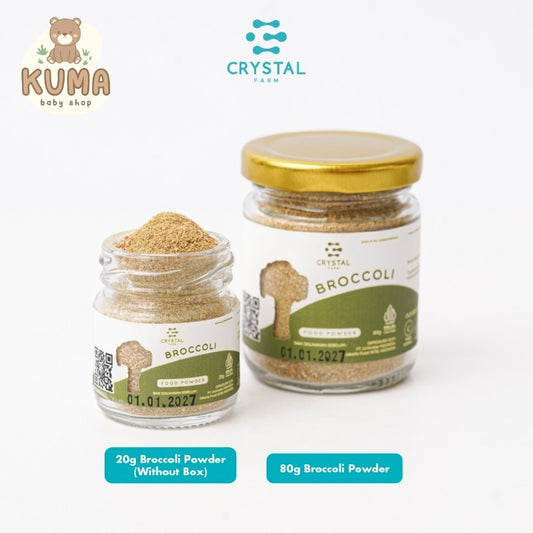 Crystal Farm | Broccoli Powder (20gr) (80gr)/ Bubuk Sayur Brokoli/ Vegetable Food Powder Gizi MPASI Non MSG