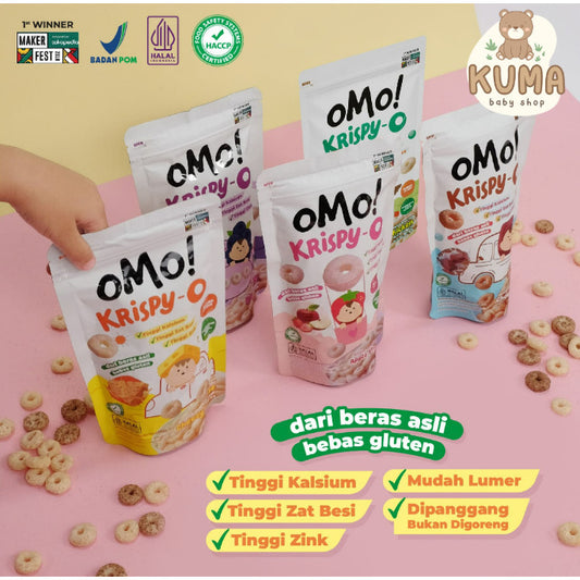 OMO! Krispy - O  Snack bayi / snack bayi sehat / glutenfree / puff bayi / cemilan bayi no pengawet cemilan mpasi / snack mpasi