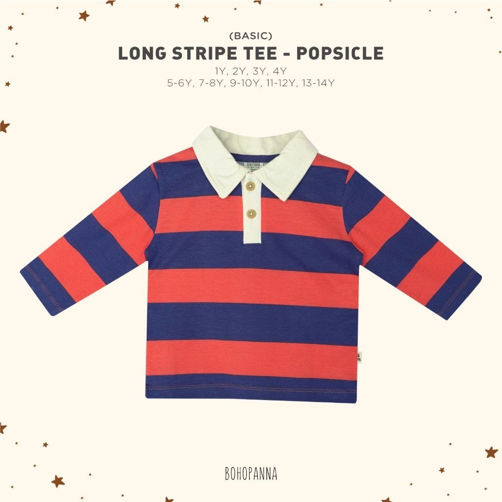BOHOPANNA - LONG STRIPE TEE - Atasan Anak Lengan Panjang