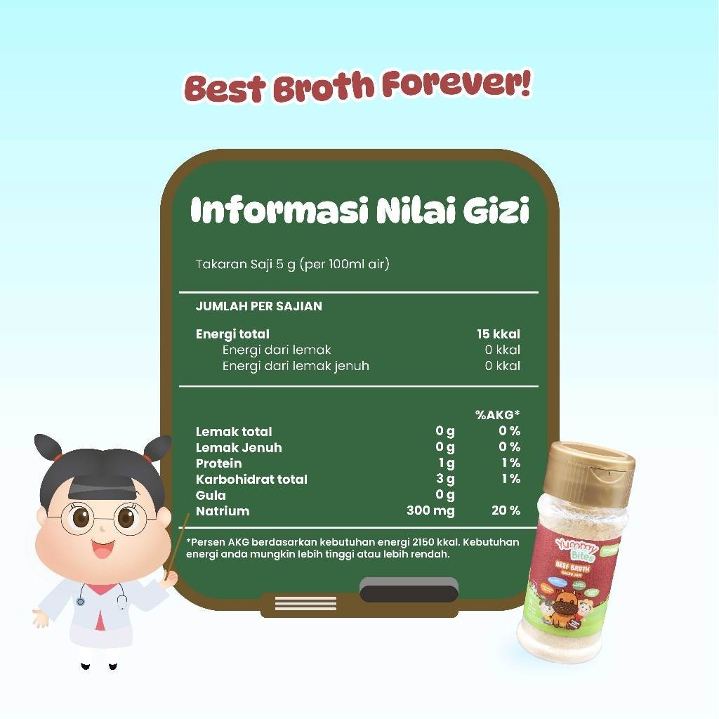 Yummy Bites Kaldu Bumbu MPASI Bayi 50gr / Beef / Chicken Broth for Baby