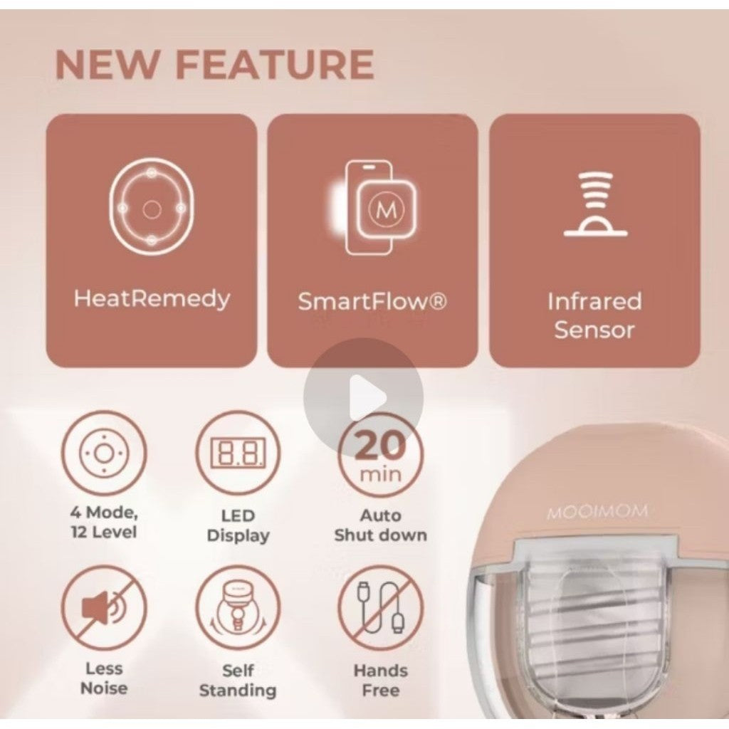 MOOIMOM Breastpump X1 Ultra Smart Handsfree Pompa Asi