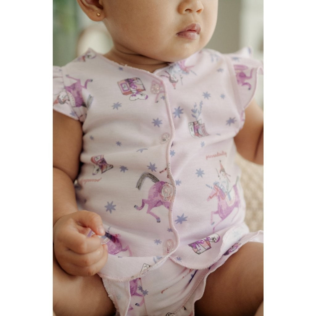 BOHOPANNA - PANNADAILY - SET RUFFLE BABY GIRL PRINT - Setelan Baju Anak Perempuan