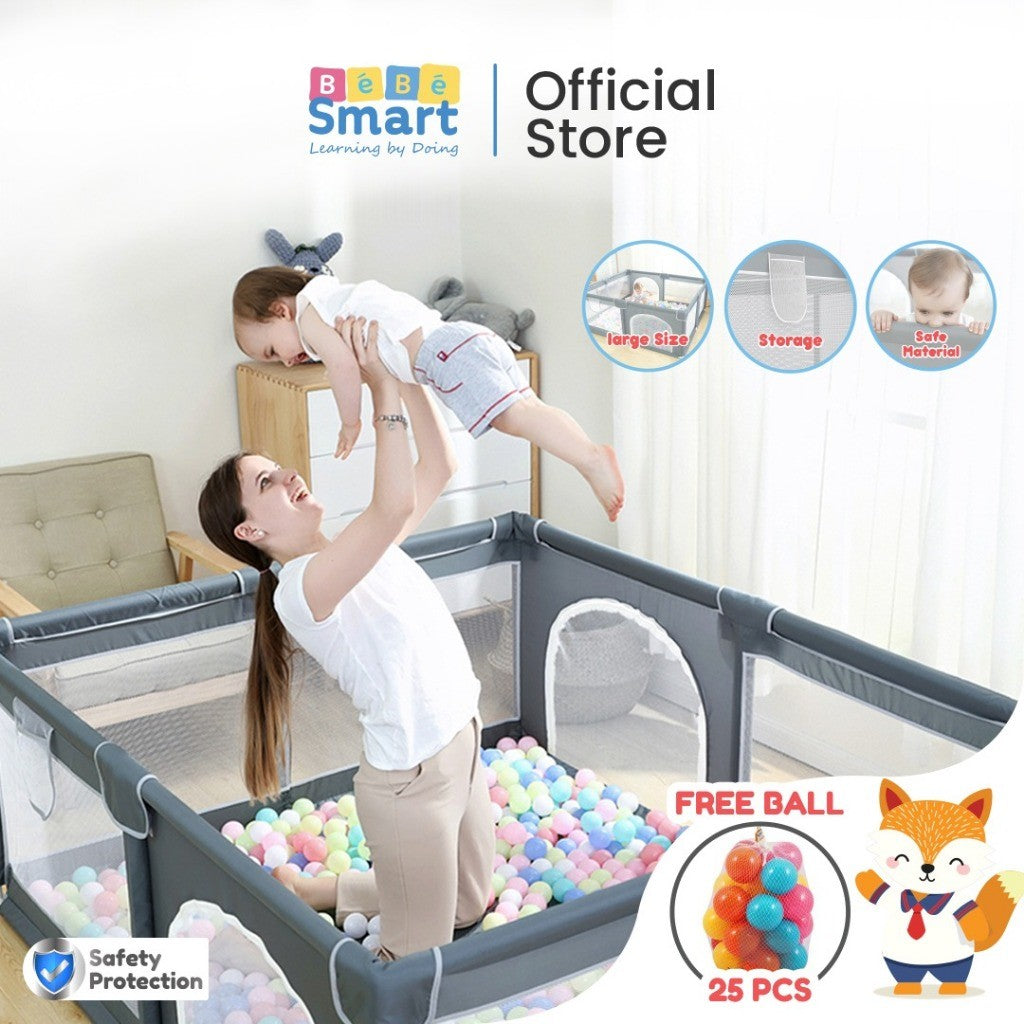 BEBE SMART Pagar Bayi / Pagar Bayi Bermain / Pagar Mainan Anak / Playpen Bayi / Pagar Main Anak