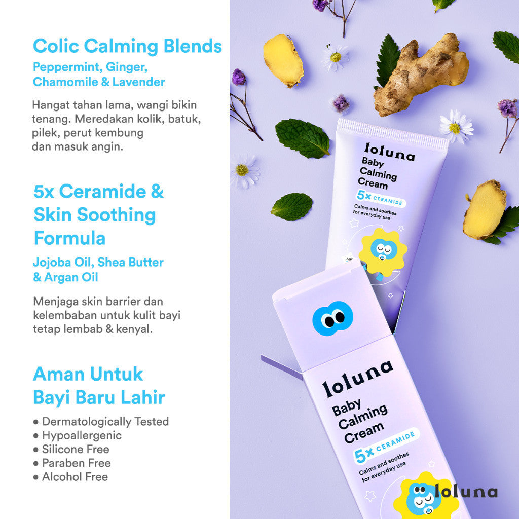 Loluna Baby Calming Cream - Krim Penghangat dan Pereda Kolik Bayi dan Anak