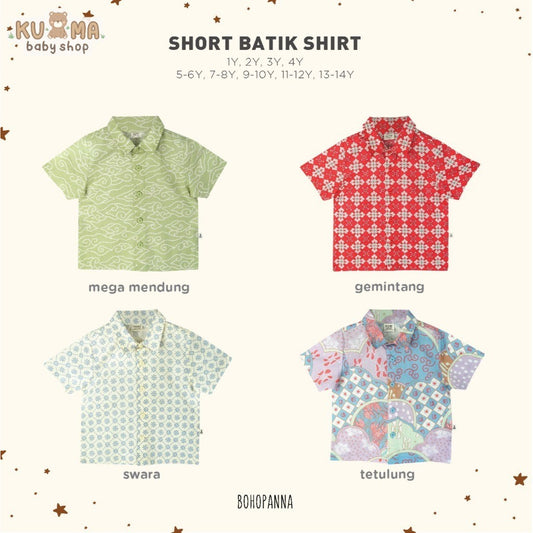 BOHOPANNA - SHORT BATIK SHIRT - Atasan Anak Laki-Laki 2422