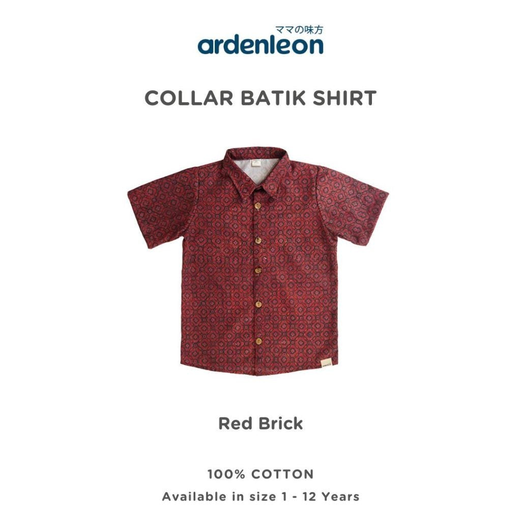 ARDENLEON Atasan Kemeja Anak Laki Laki Collar Batik Shirt 2.0