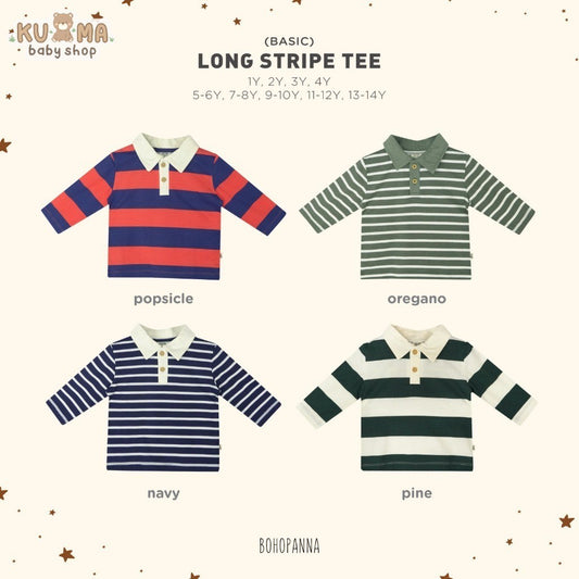 BOHOPANNA - LONG STRIPE TEE - Atasan Anak Lengan Panjang