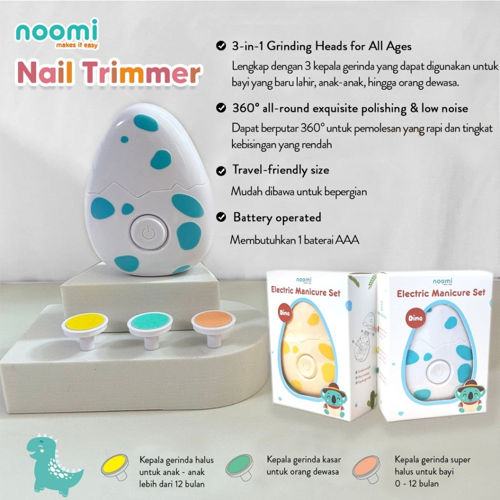 Noomi - Nail Trimmer | Gunting Pemotong Kuku Bayi Elektrik