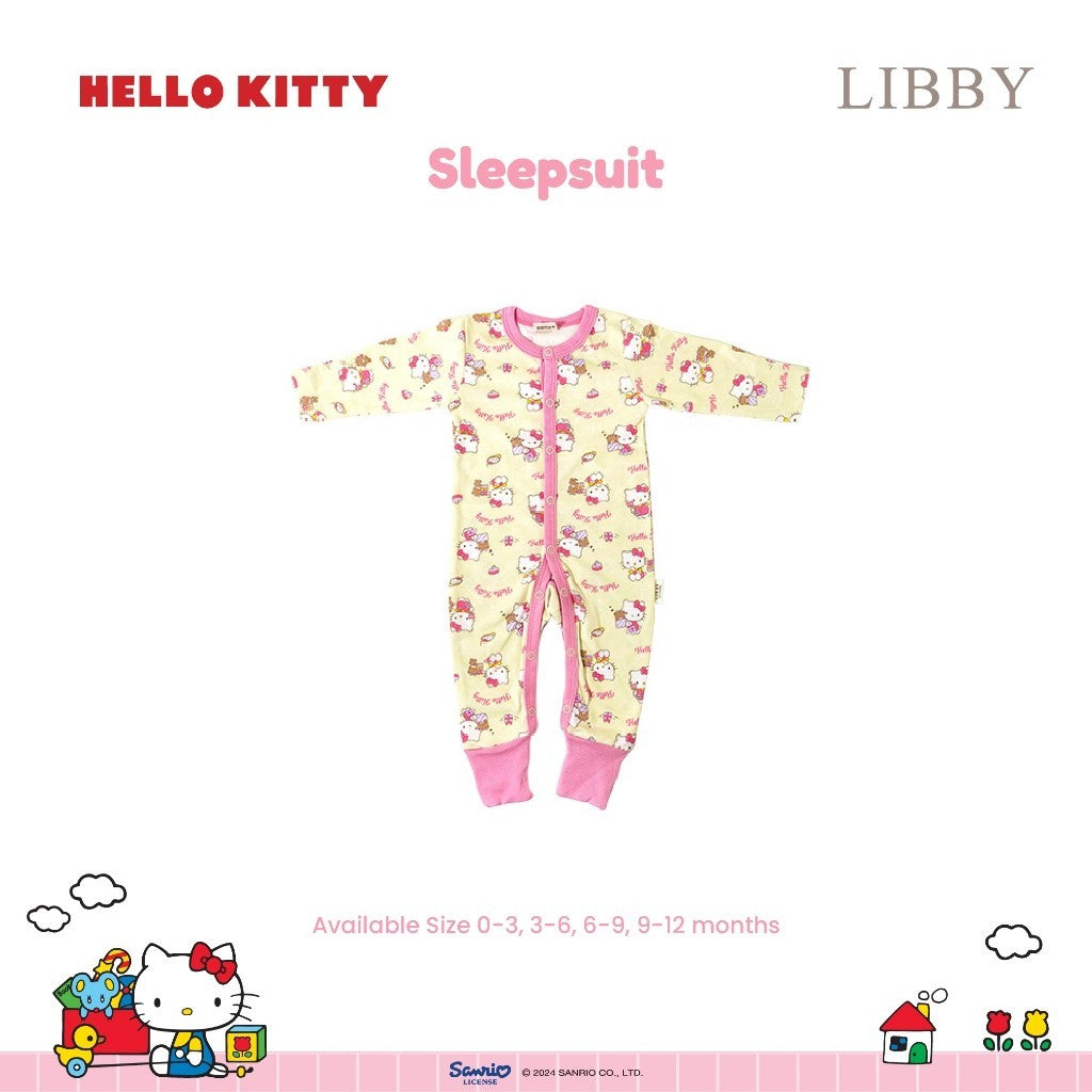 LIBBY Sanrio Premium Baju Tidur Bayi Sleepsuit Bodysuit Romper Bayi Perempuan Kuromi Cinnamoroll Hello Kitty (1 PCS/PACK)