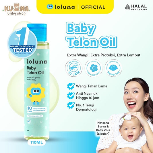 Loluna Baby Minyak Telon Extra - Minyak Anti Nyamuk 10 Jam / Penghangat Tubuh Bayi / Wangi dan Hangat Tahan Lama/ My Baby Minyak Telon Plus